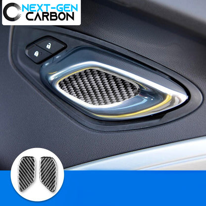 2016 - 24 6th Gen Camaro Carbon Fiber Interior Door Handle Cover Kit | Next-Gen Carbon image 5