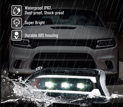 2015 - 24 Dodge Charger RGB Flow Triple Beam DRL Headlights image 6