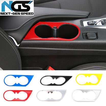 2016 - 24 Camaro Colored Cup Holder Trim Cover | Red, Blue, Yellow, Silver, or Chrome image 0