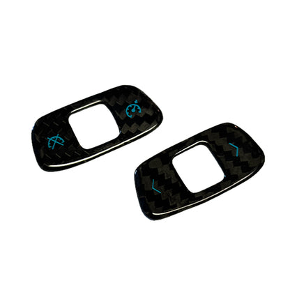 C8 Corvette Carbon Fiber Steering Wheel Cruise/Scroll Button Covers | Red/Blue/White