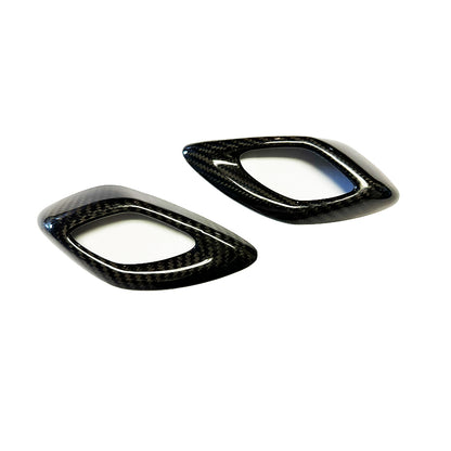 2016 - 24 Camaro Carbon Fiber Interior Door Handle Chrome Delete Covers | Black / Red Carbon