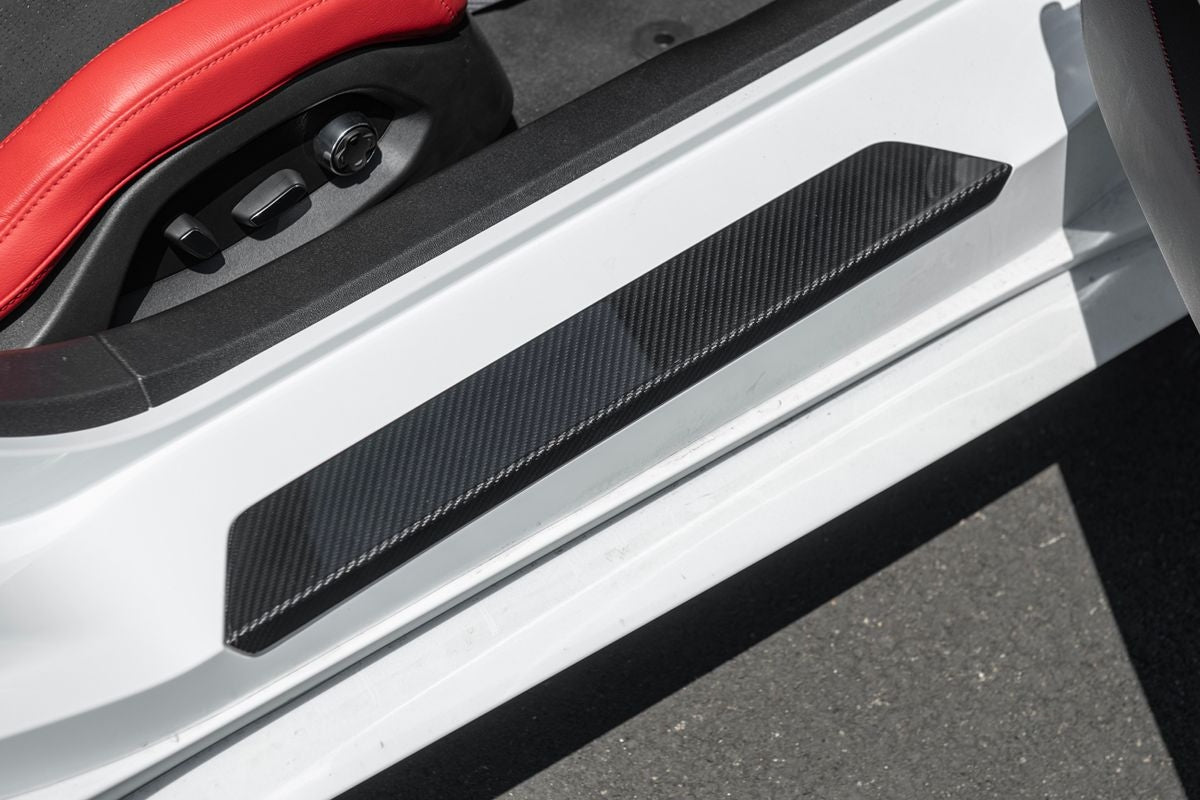 C8 Corvette Carbon Fiber Door Sill Covers | Next-Gen Carbon
