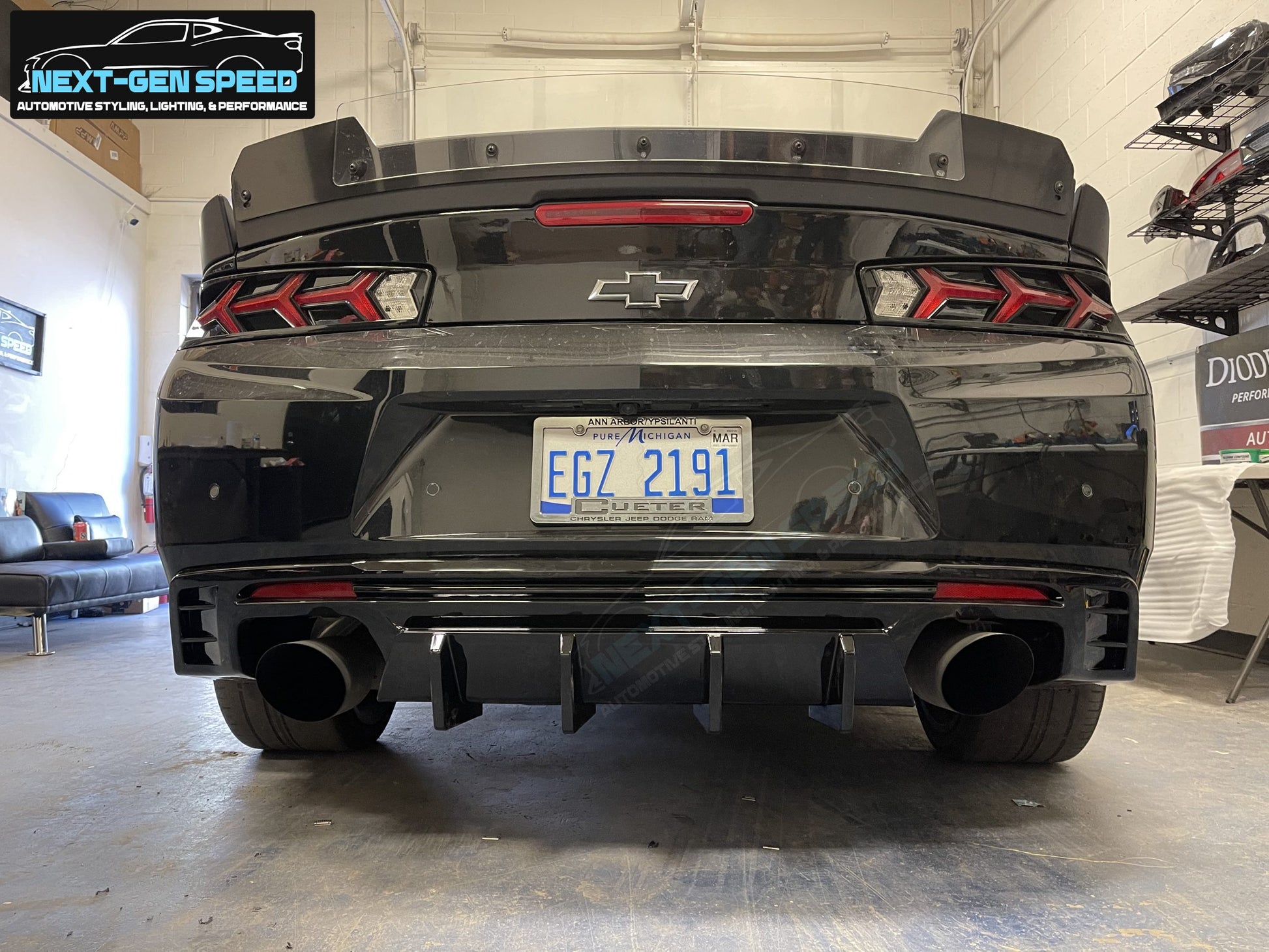 2016 - 24 Camaro Gloss/Matte/Carbon 3PC Diffuser | Single Tip/Quad Tip image 2