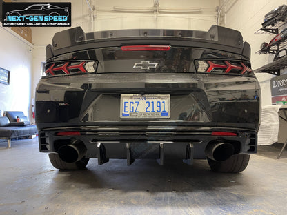 2016 - 24 Camaro Gloss/Matte/Carbon 3PC Diffuser | Single Tip/Quad Tip image 2