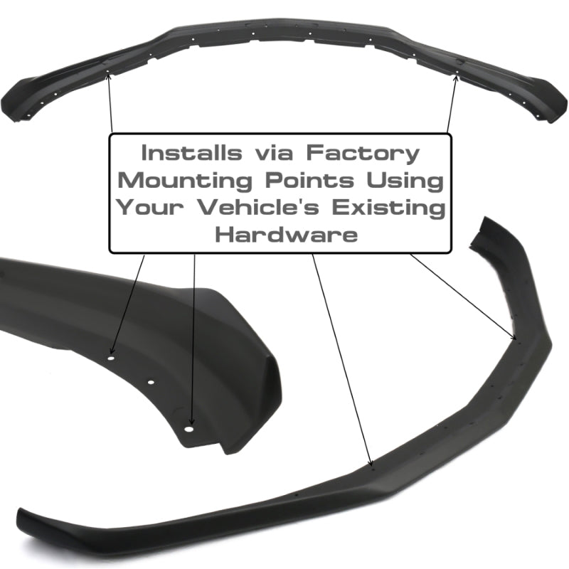 2016 - 24 Camaro SS OE Style Front Splitter Lip (Matte/Gloss) image 10