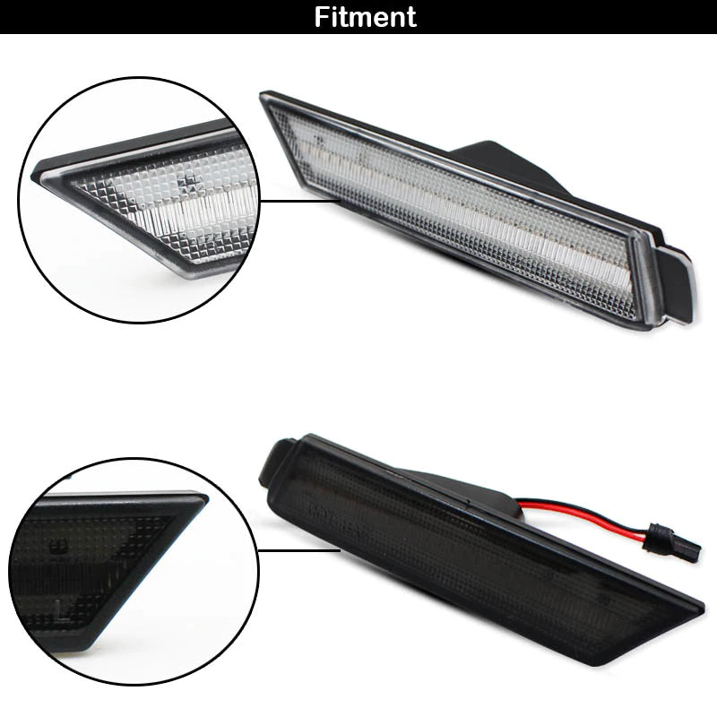 2010 - 2015 5th Gen Camaro Smoked LED Side Marker Lights