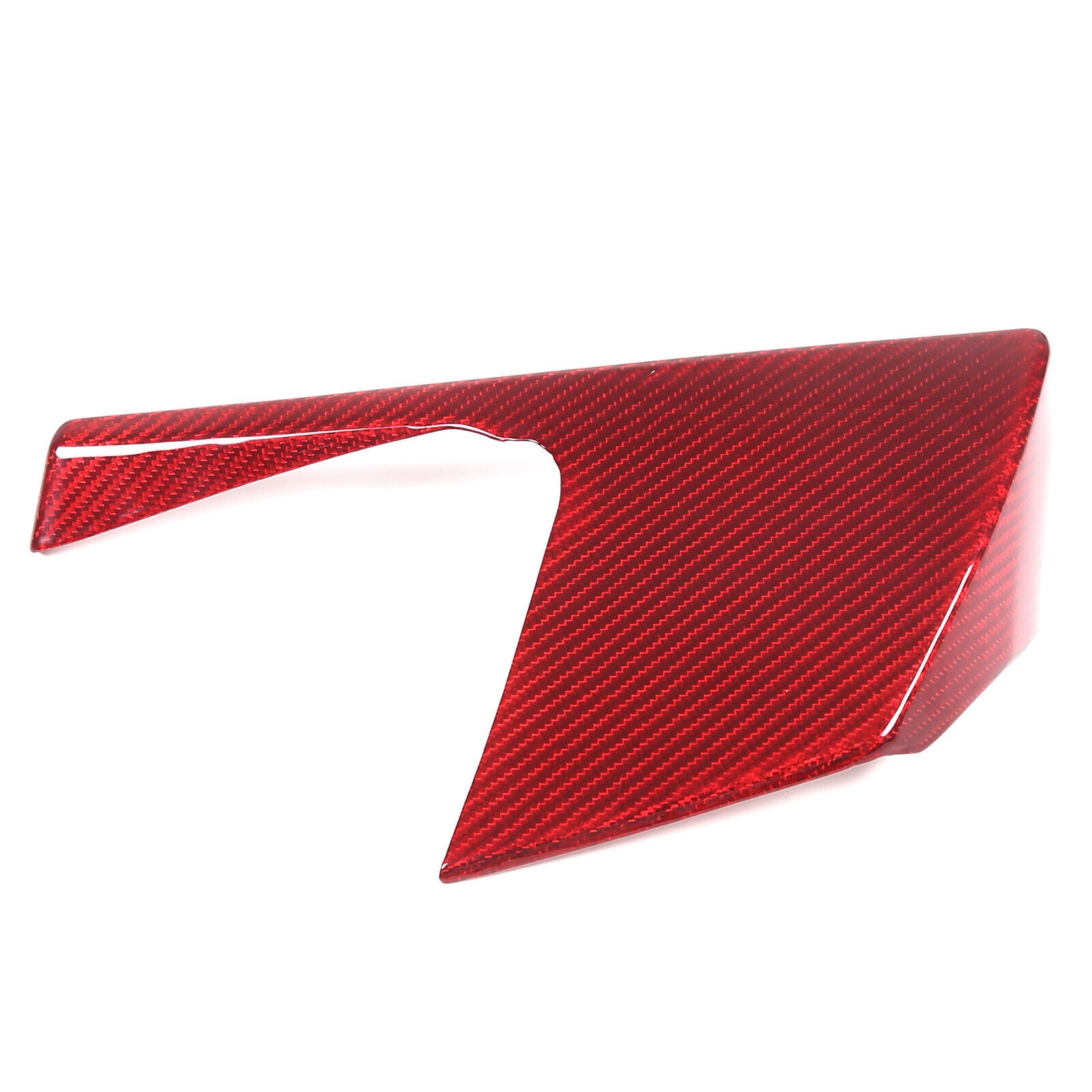 C8 Corvette Carbon Fiber LH Dashboard Trim Cover | Black / Red