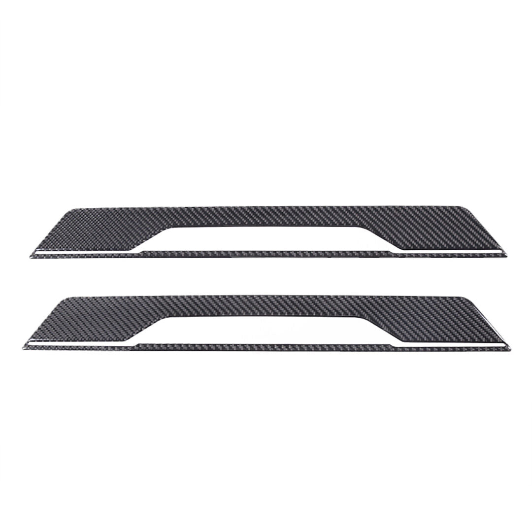 C8 Corvette Soft Carbon Fiber Door Sill Covers in Black / Red | Next-Gen Carbon
