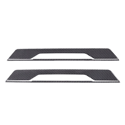 C8 Corvette Soft Carbon Fiber Door Sill Covers in Black / Red | Next-Gen Carbon