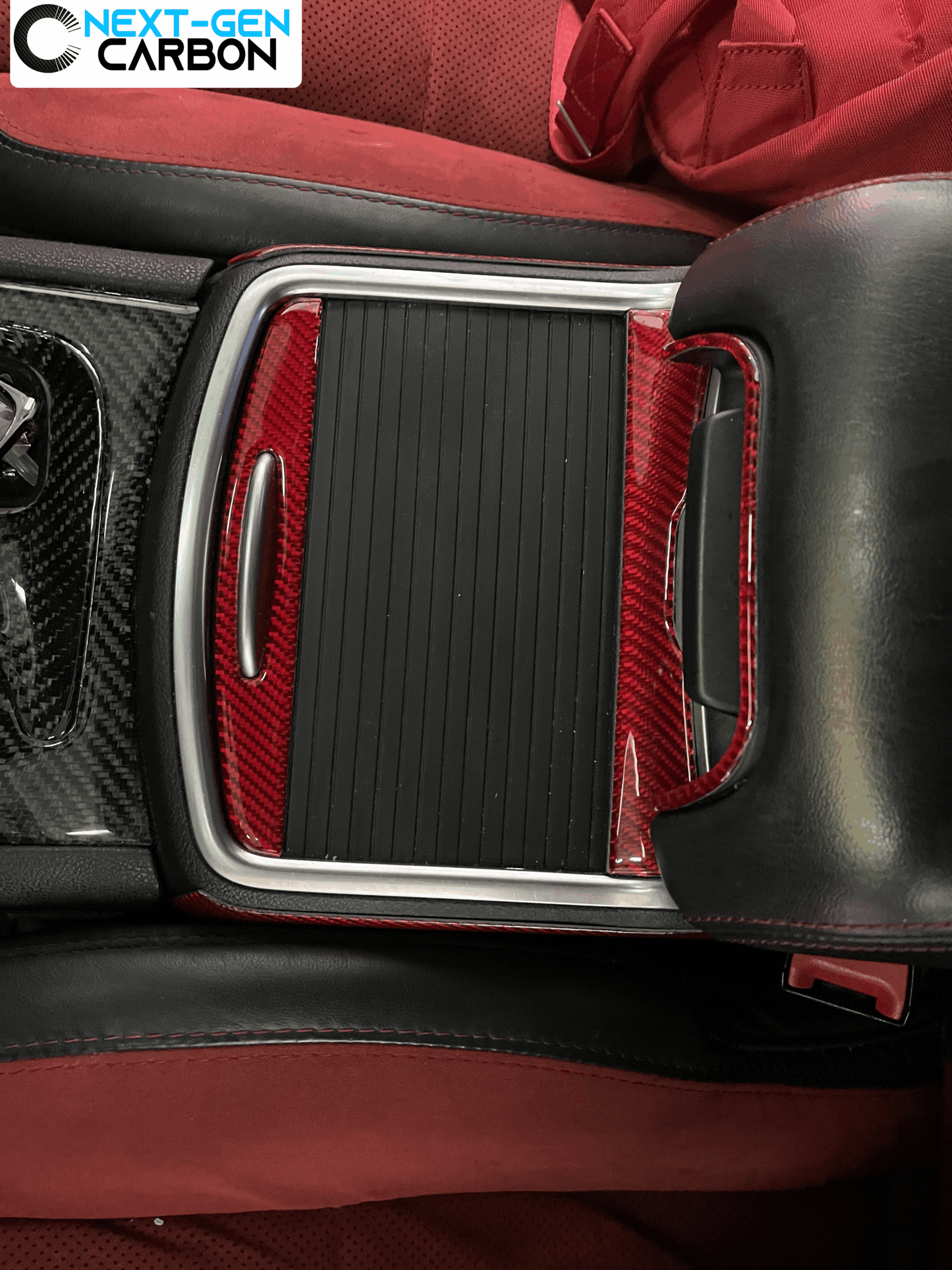 2015 - 24 Dodge Charger Carbon Fiber Cup Holder Console Trim | Next-Gen Carbon