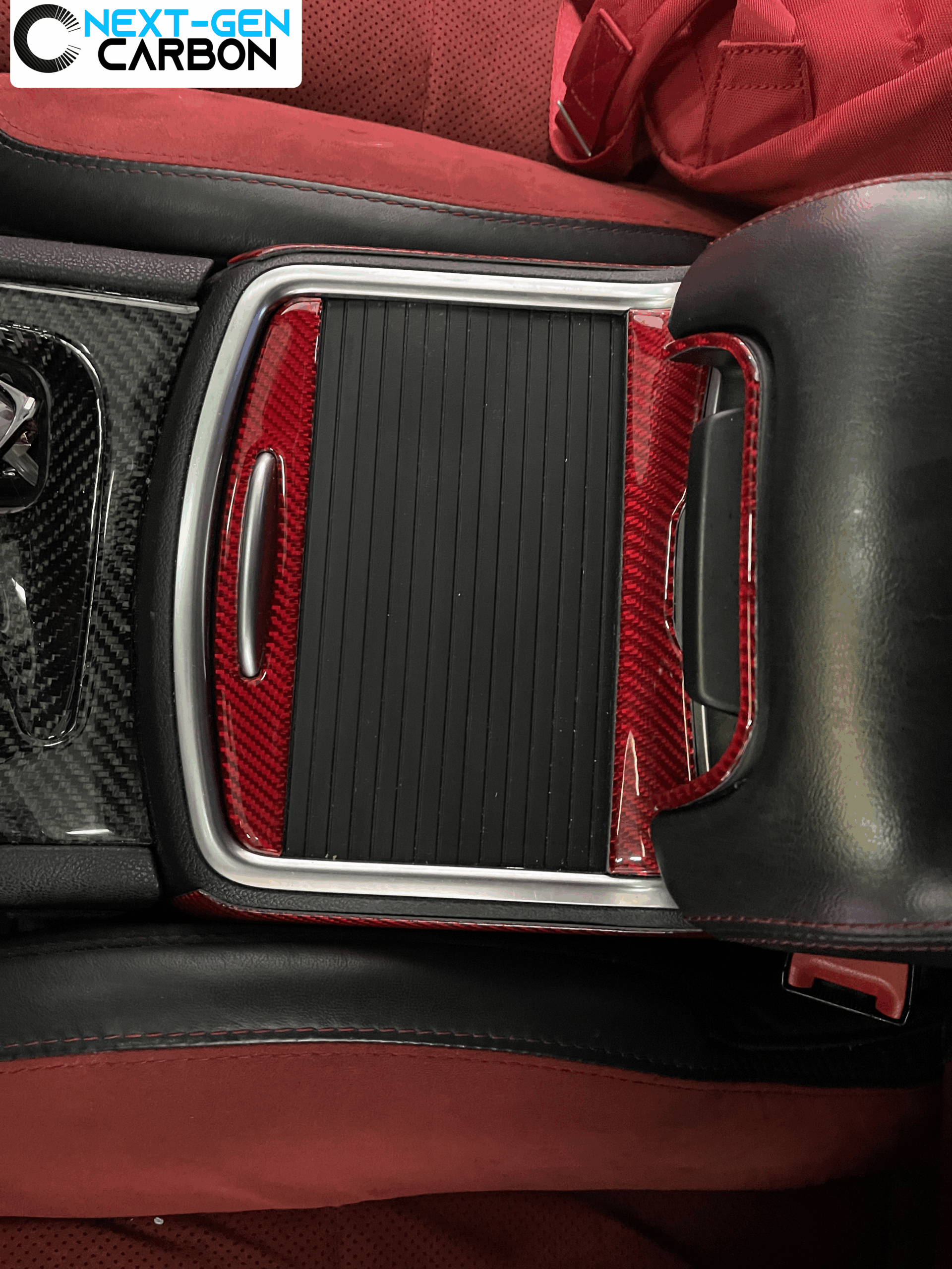 2015 - 24 Dodge Charger Carbon Fiber Cup Holder Console Trim | Next-Gen Carbon