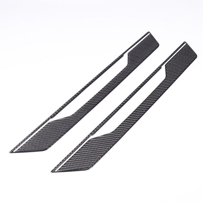 C8 Corvette Soft Carbon Fiber Door Sill Covers in Black / Red | Next-Gen Carbon