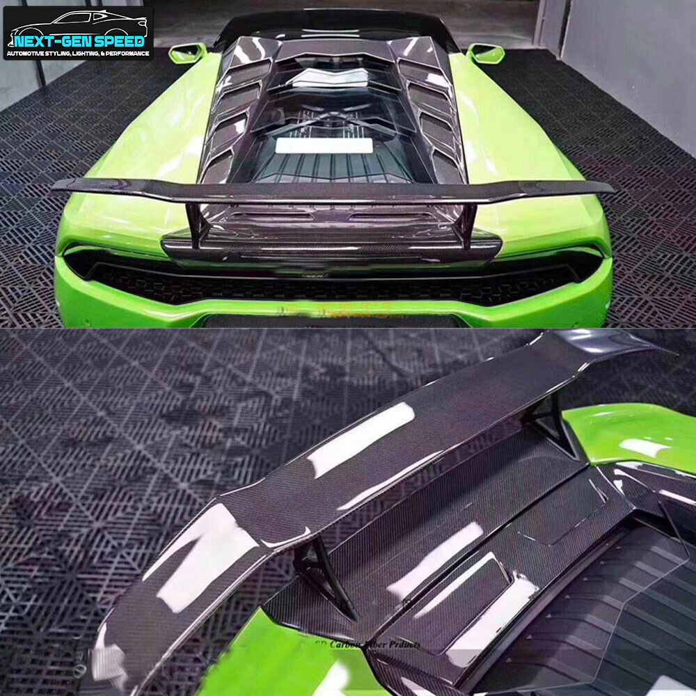 Lamborghini Huracan LP580-LP610 Carbon Fiber High Wing Spoiler | Next-Gen Carbon