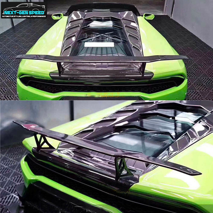 Lamborghini Huracan LP580-LP610 Carbon Fiber High Wing Spoiler | Next-Gen Carbon