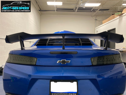 2016 - 24 Camaro ZL1 1LE Matte Black High Wing Rear Trunk Spoiler (Coupe/Convertible)