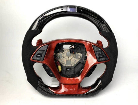 2014-19 C7 Corvette Custom Carbon Fiber LED Steering Wheel (Complete/Heated) | Next-Gen Carbon