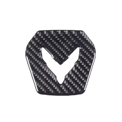 C8 Corvette Carbon Fiber Center Steering Wheel Cover | Black /Red