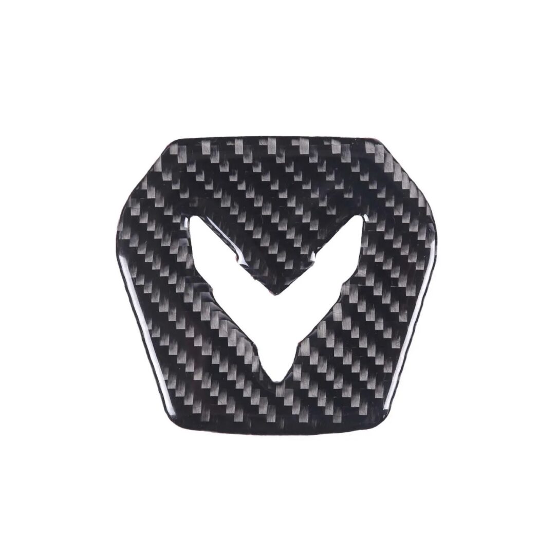 C8 Corvette Carbon Fiber Center Steering Wheel Cover | Black /Red