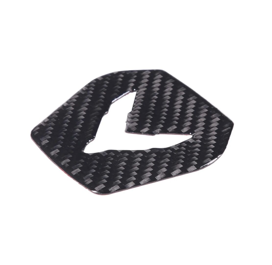 C8 Corvette Carbon Fiber Center Steering Wheel Cover | Black /Red