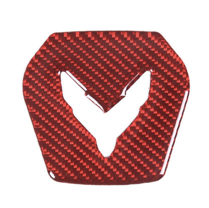 C8 Corvette Carbon Fiber Center Steering Wheel Cover | Black /Red