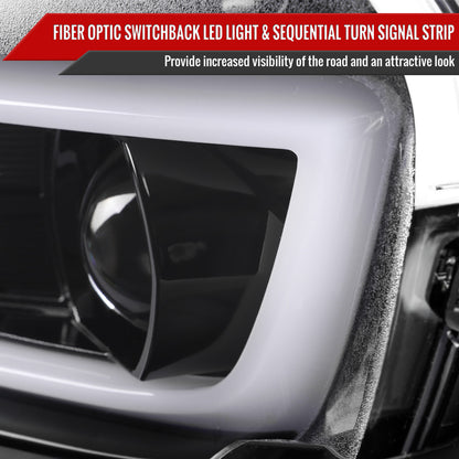 2014 - 15 Camaro Smoked Sequential Projector Headlights