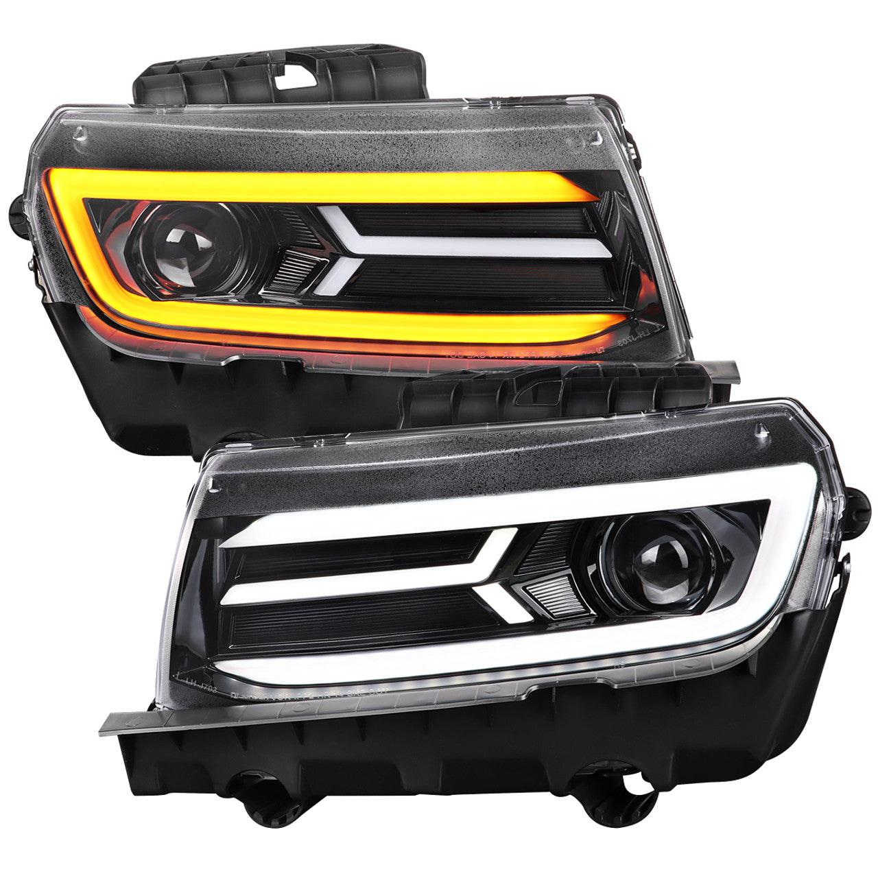2014 - 15 Camaro Smoked Sequential Projector Headlights