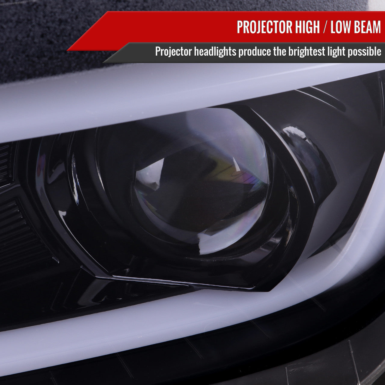 2014 - 15 Camaro Smoked Sequential Projector Headlights