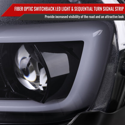 2014 - 15 Camaro Smoked Sequential Projector Headlights