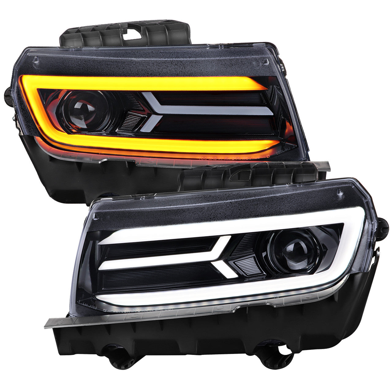 2014 - 15 Camaro Smoked Sequential Projector Headlights