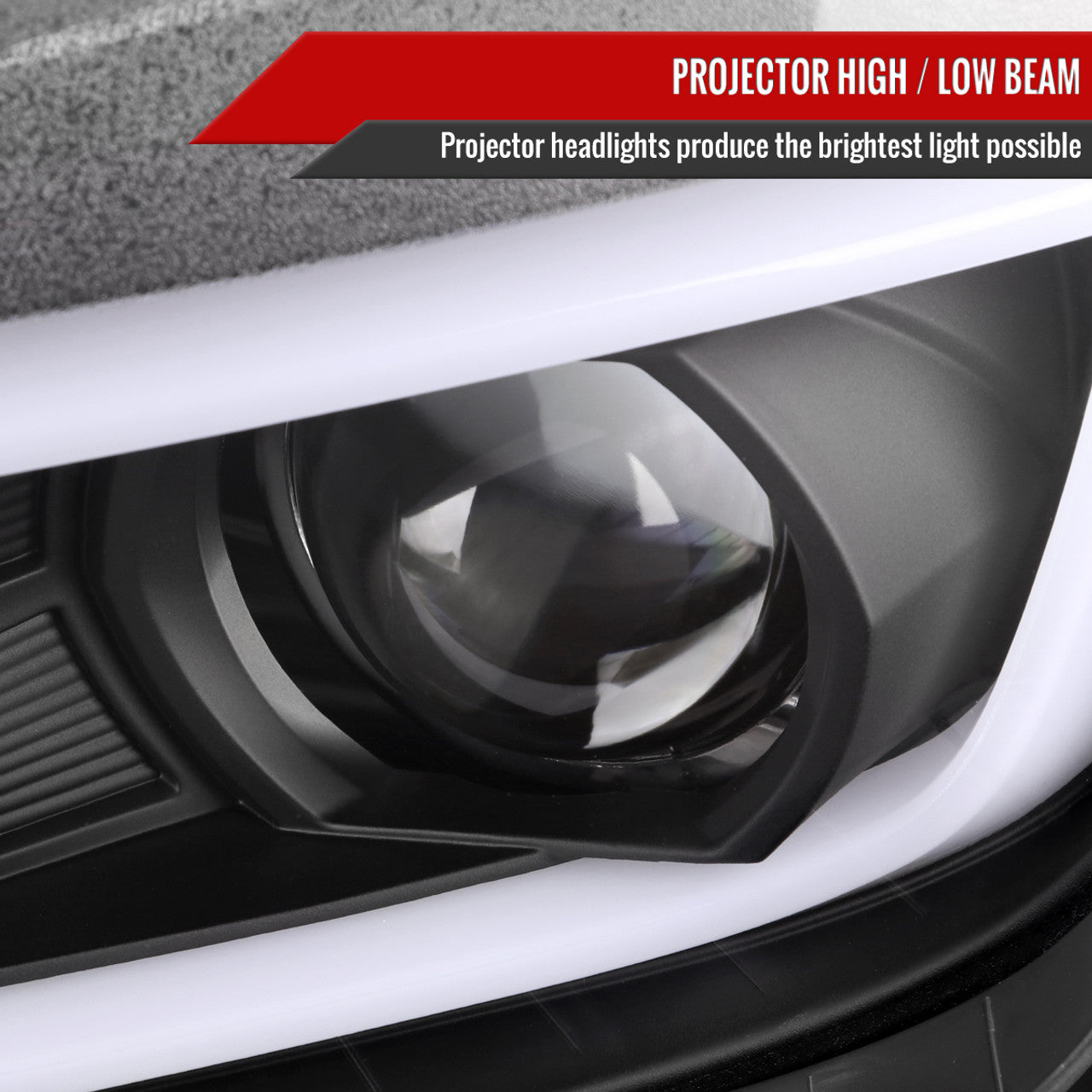 2014 - 15 Camaro Smoked Sequential Projector Headlights