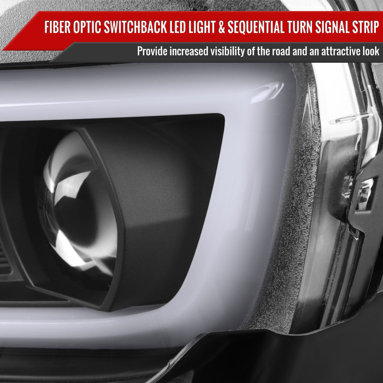 2014 - 15 Camaro Smoked Sequential Projector Headlights