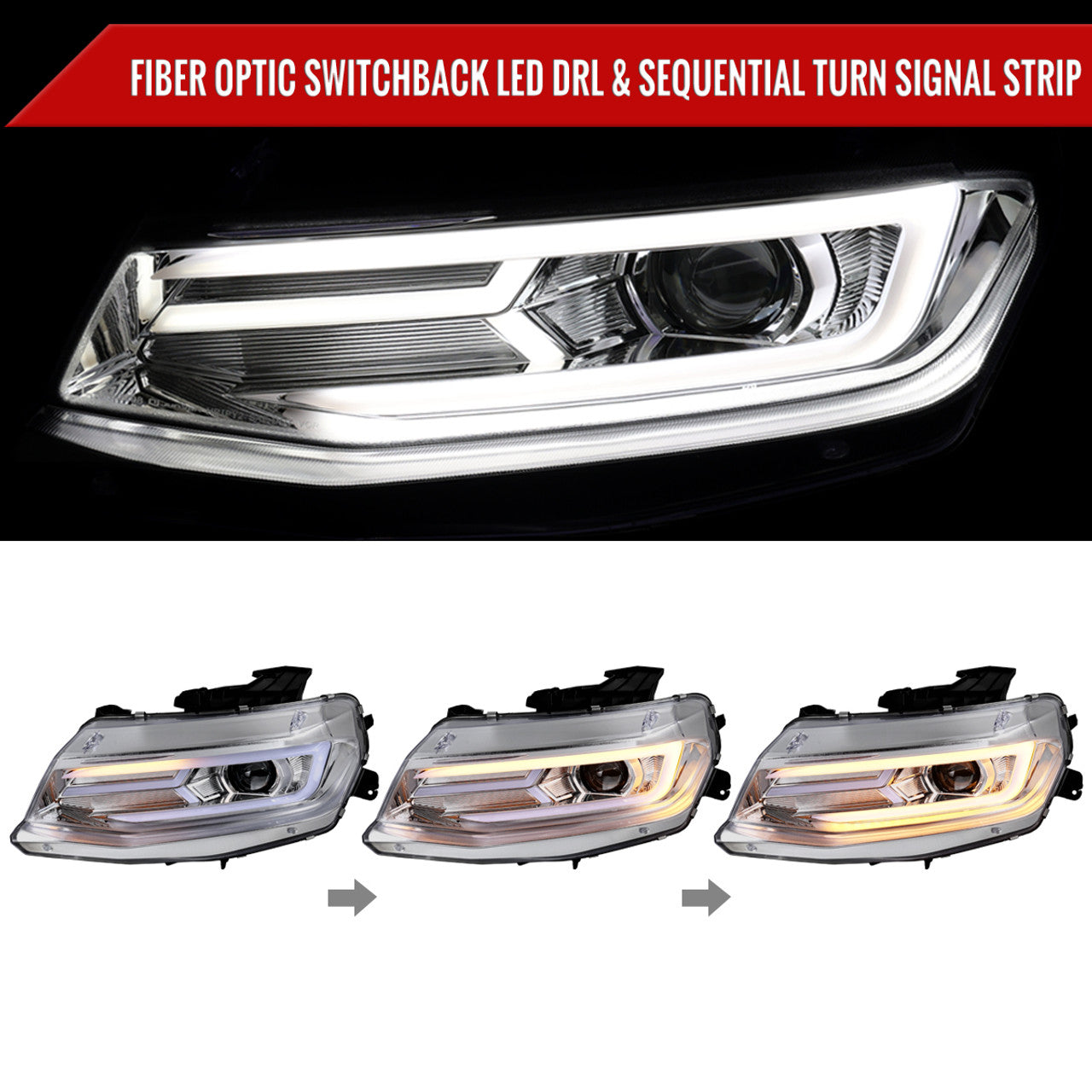 2016 - 18 Camaro LED Sequential Headlights | Spec-D Lighting