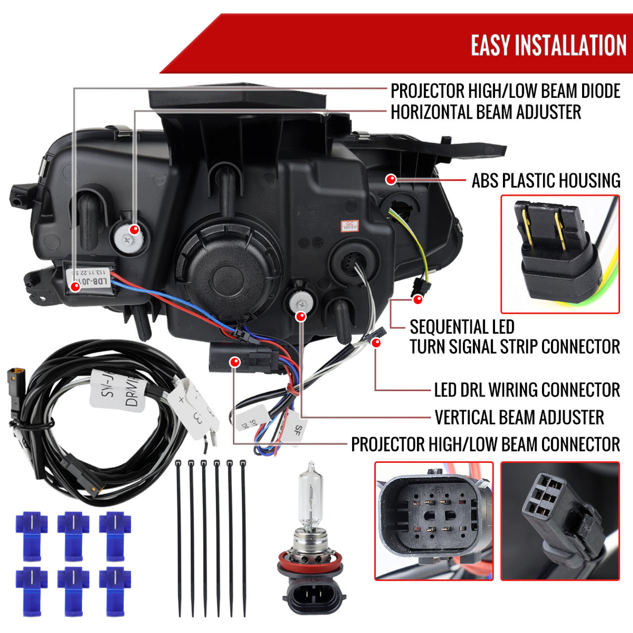 2016 - 18 Camaro LED Sequential Headlights | Spec-D Lighting