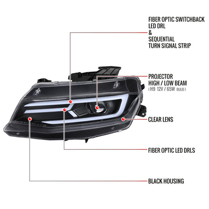 2016 - 18 Camaro LED Sequential Headlights | Spec-D Lighting