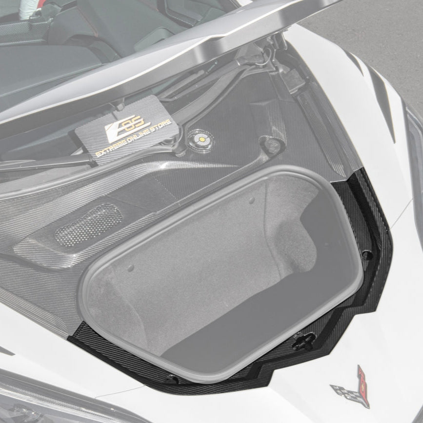 C8 Corvette Carbon Fiber Front Trunk Trim Kit