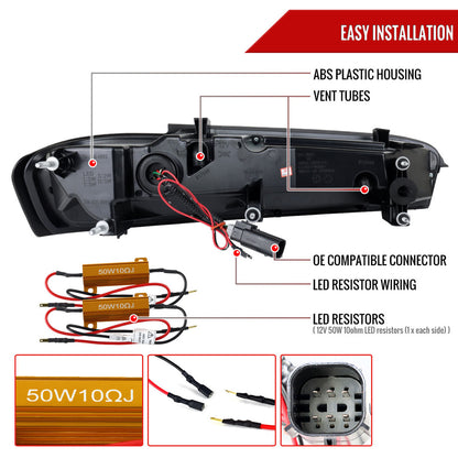 2016 - 18 Camaro Smoked LED Sequential Tail Lights