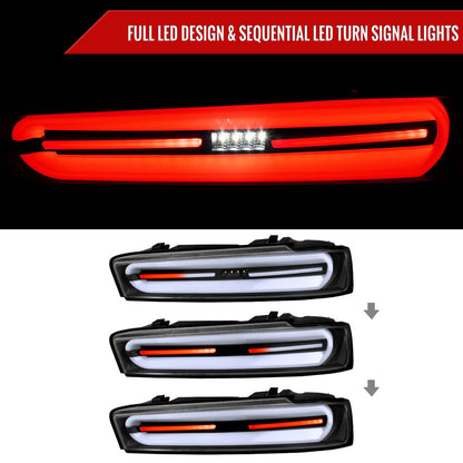 2016 - 18 Camaro Smoked LED Sequential Tail Lights