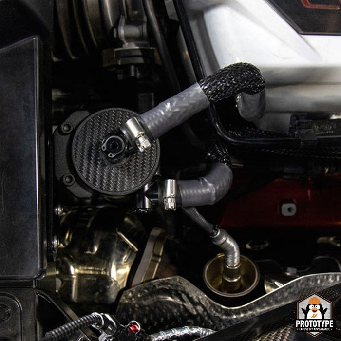 C8 Corvette Stingray Carbon Fiber Mishimoto Baffled Oil Catch Can