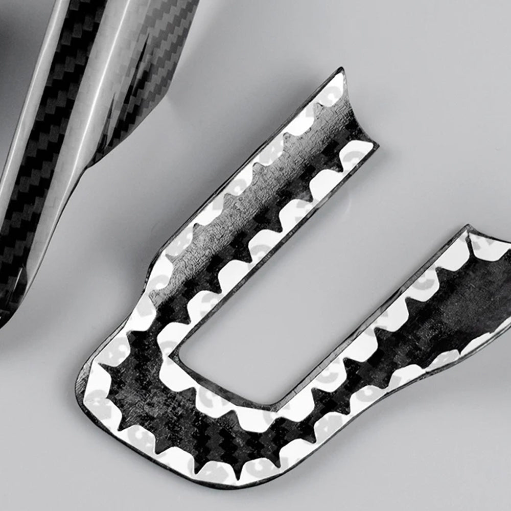 2015-24 Mustang Real Carbon Fiber Steering Wheel Trim Cover Kit