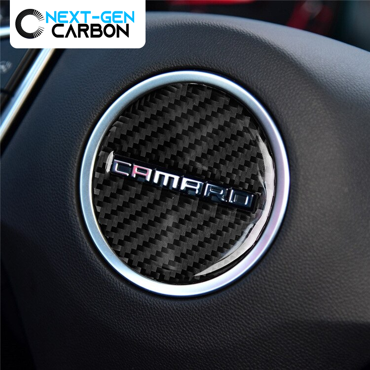 2016 - 24 Camaro Carbon Fiber Center Steering Wheel Cover | Next-Gen Carbon
