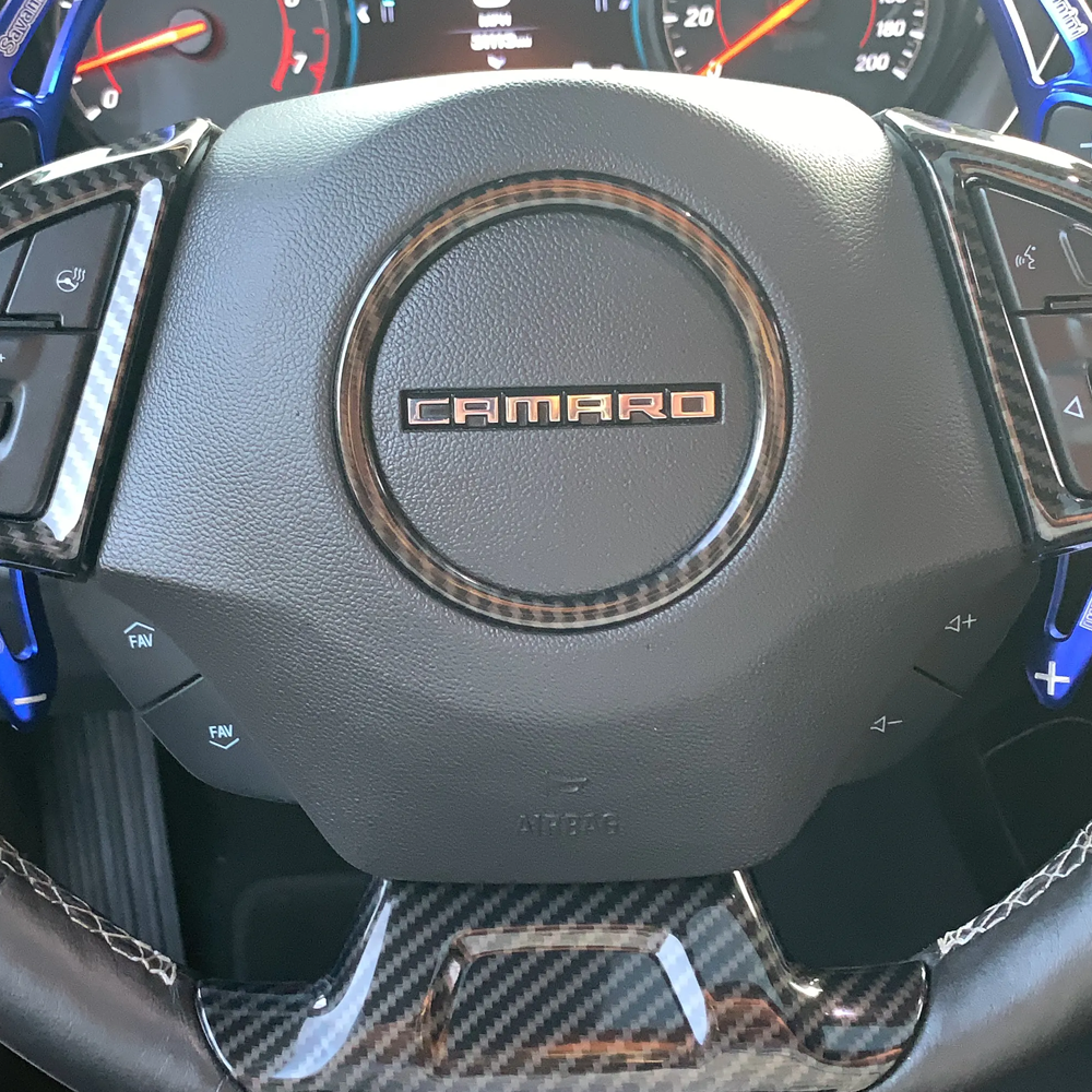 2016 - 24 Chevy Camaro Real Carbon Fiber Center Steering Ring