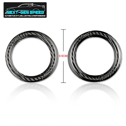 2016 - 24 Camaro Carbon Fiber Interior Air Vent Bezel Ring Covers (Black / Red / Blue)