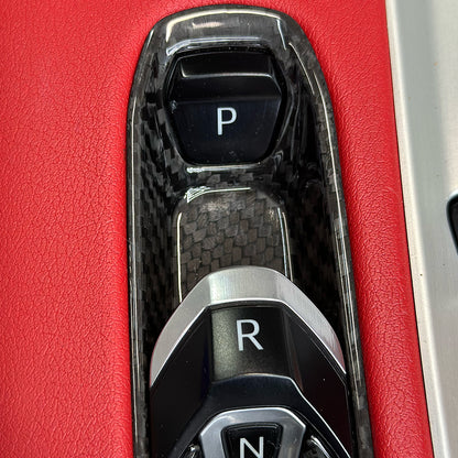 C8 Corvette Real Carbon Fiber Transmission Control Outer Trim Cover | Black/Red/Blue Carbon