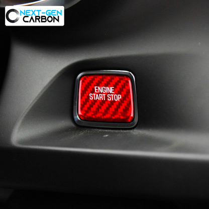 2016 - 24 Camaro / 2014 - 19 C7 Corvette Carbon Fiber Push Start Button Cover | Next-Gen Carbon