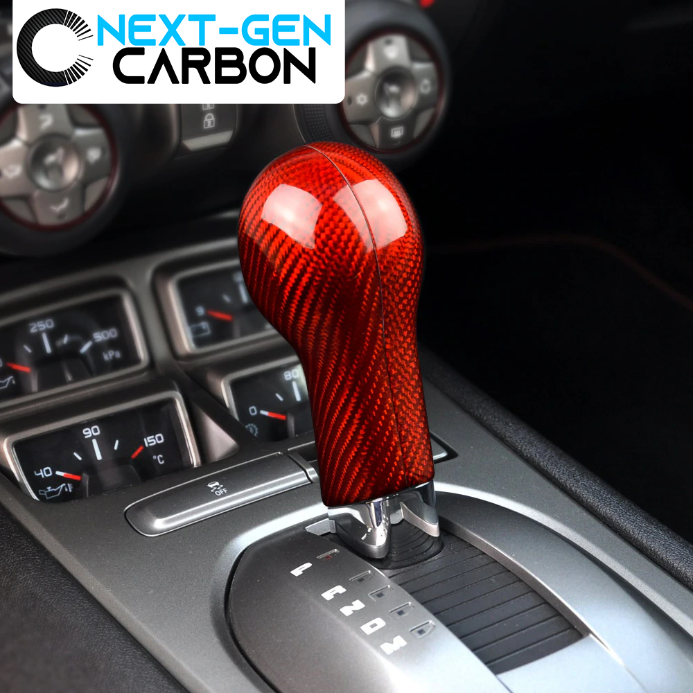 2010 - 15 Camaro Carbon Fiber Shifter Knob Handle Cover | Next-Gen Carbon