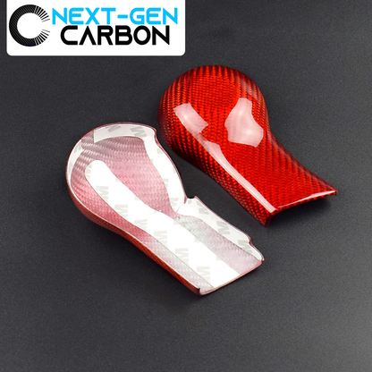 2010 - 15 Camaro Red Carbon Fiber Shifter Knob Handle Cover | Next-Gen Carbon