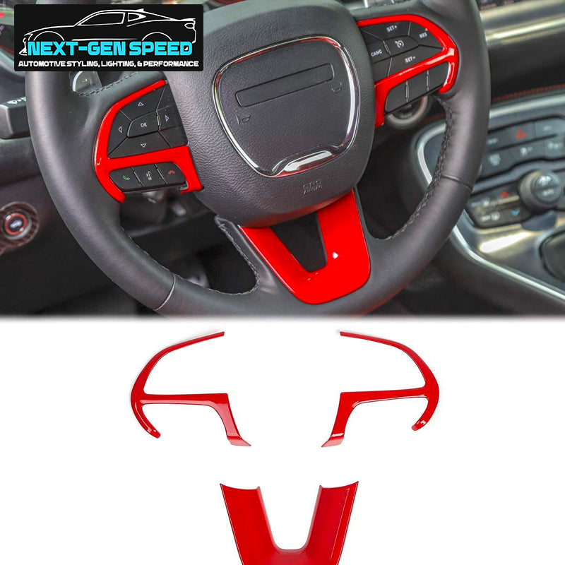 2015 - 24 Challenger/Charger Colored Steering Wheel Cover Kit