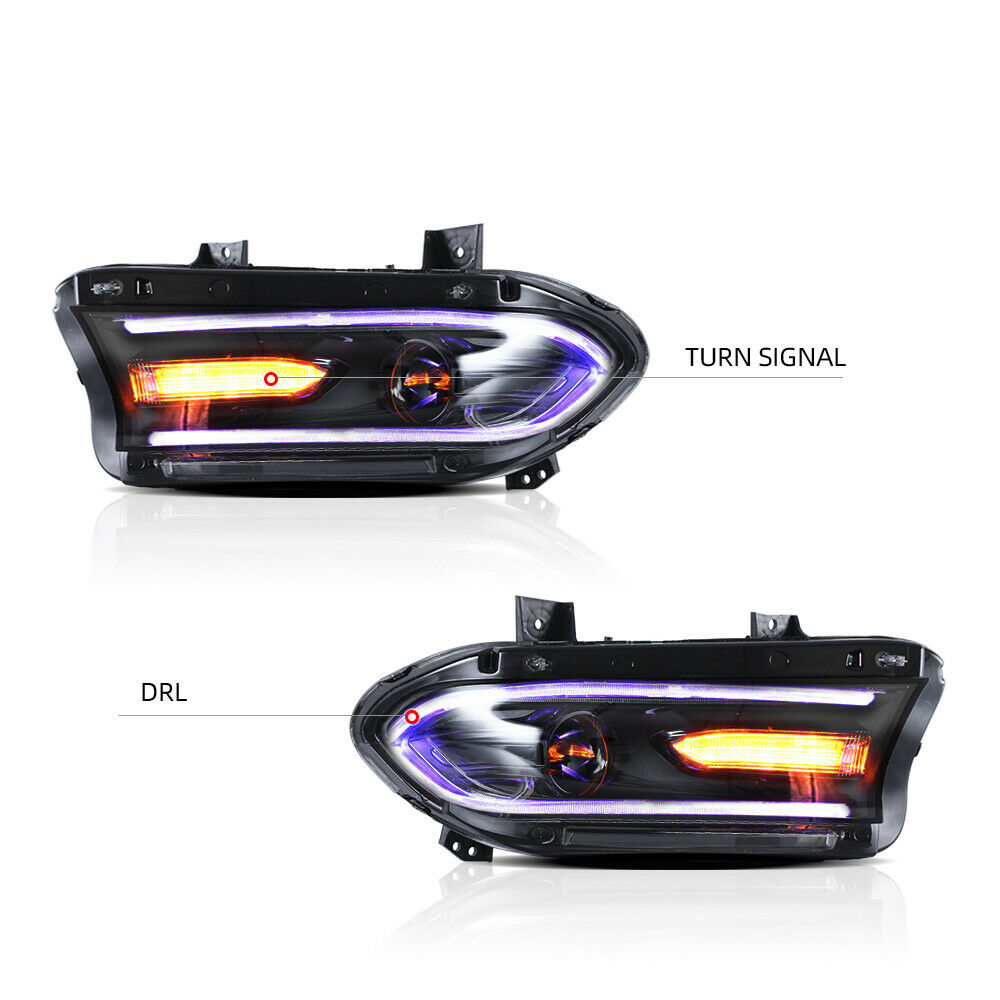 2015 - 24 Prebuilt RGB LED Projector Headlights (Color Changing/Bluetooth) | SRT/RT/GT/SXT)