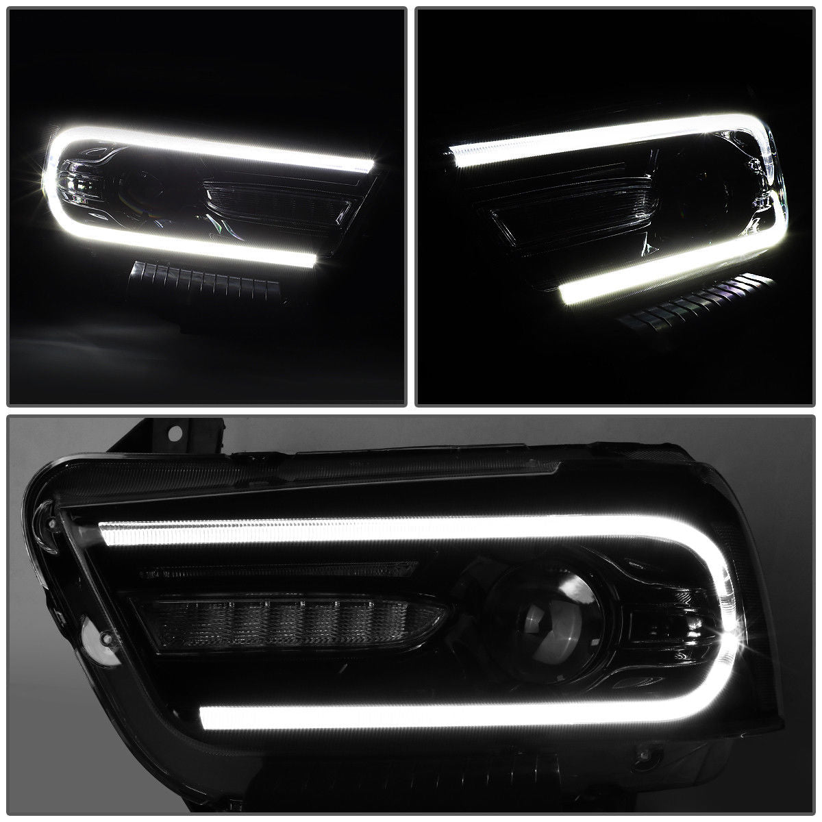 2011 - 14 Dodge Charger LED Projector Sequential Headlights