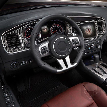 2011 - 14 Charger Carbon Fiber Dashboard Insert Overlay | Next-Gen Carbon